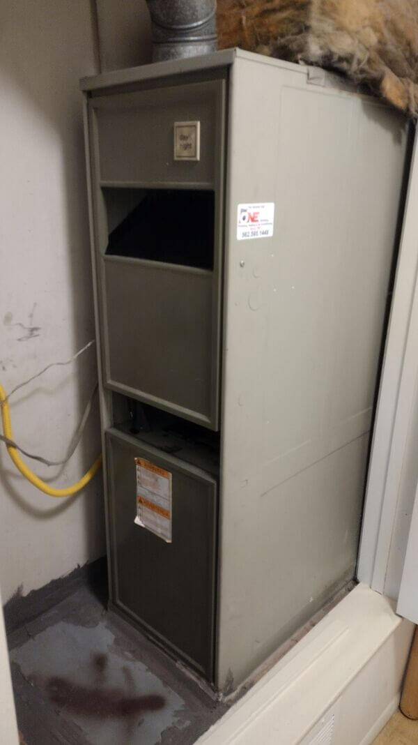 Gas furnace setup similar to heating systems maintained by Dial ONE Schilling for homes in Hawaiian Gardens.